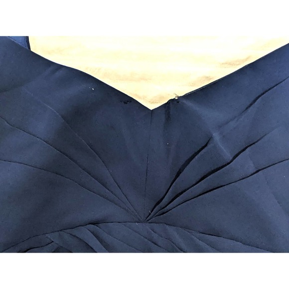 Women Bariano Australia Long Dress Navy Blue Formal Gown Slit Bridesmaid Size XS - Picture 8 of 16